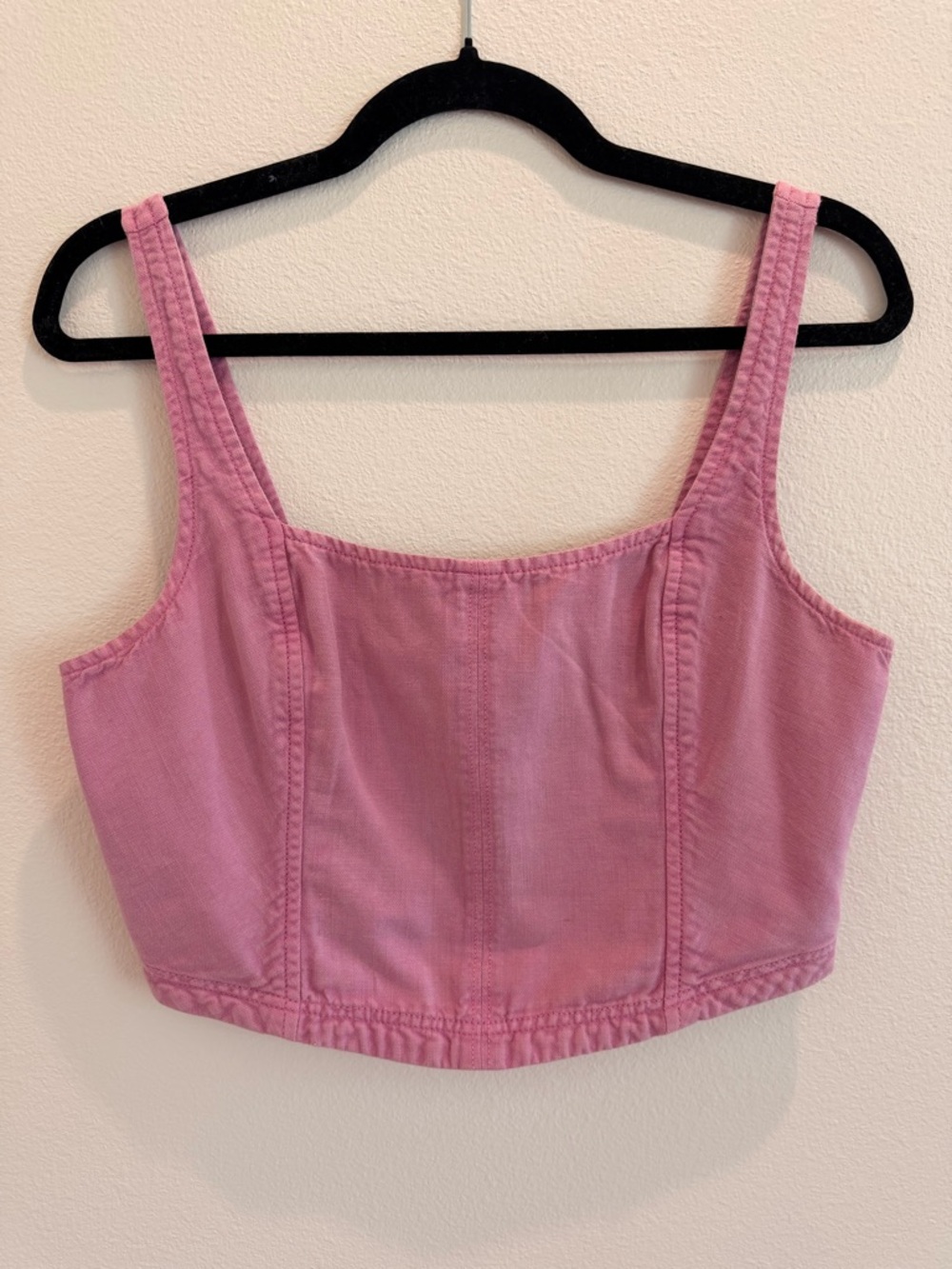 Pilcro Pink Crop Tank Top